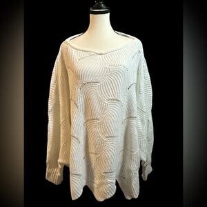 Chic Off-Shoulder White Sweater